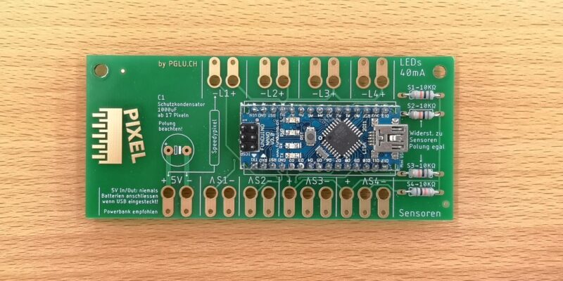 Neopixel Controller Board mit Arduino Clone